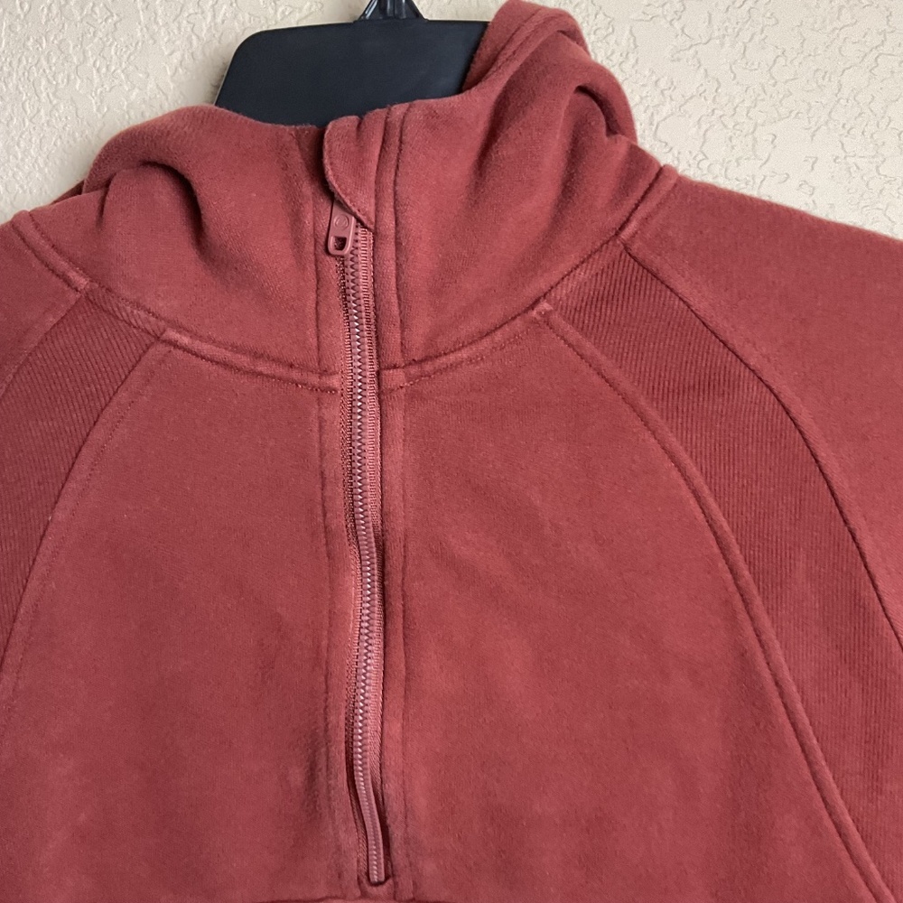 CRZ Yoga Womens Small Cropped Fleece Lined Half Zipper‎ Funnel Neck Hoodie - Picture 4 of 7